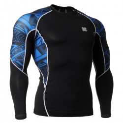 "Geometría Azul" - Camiseta...